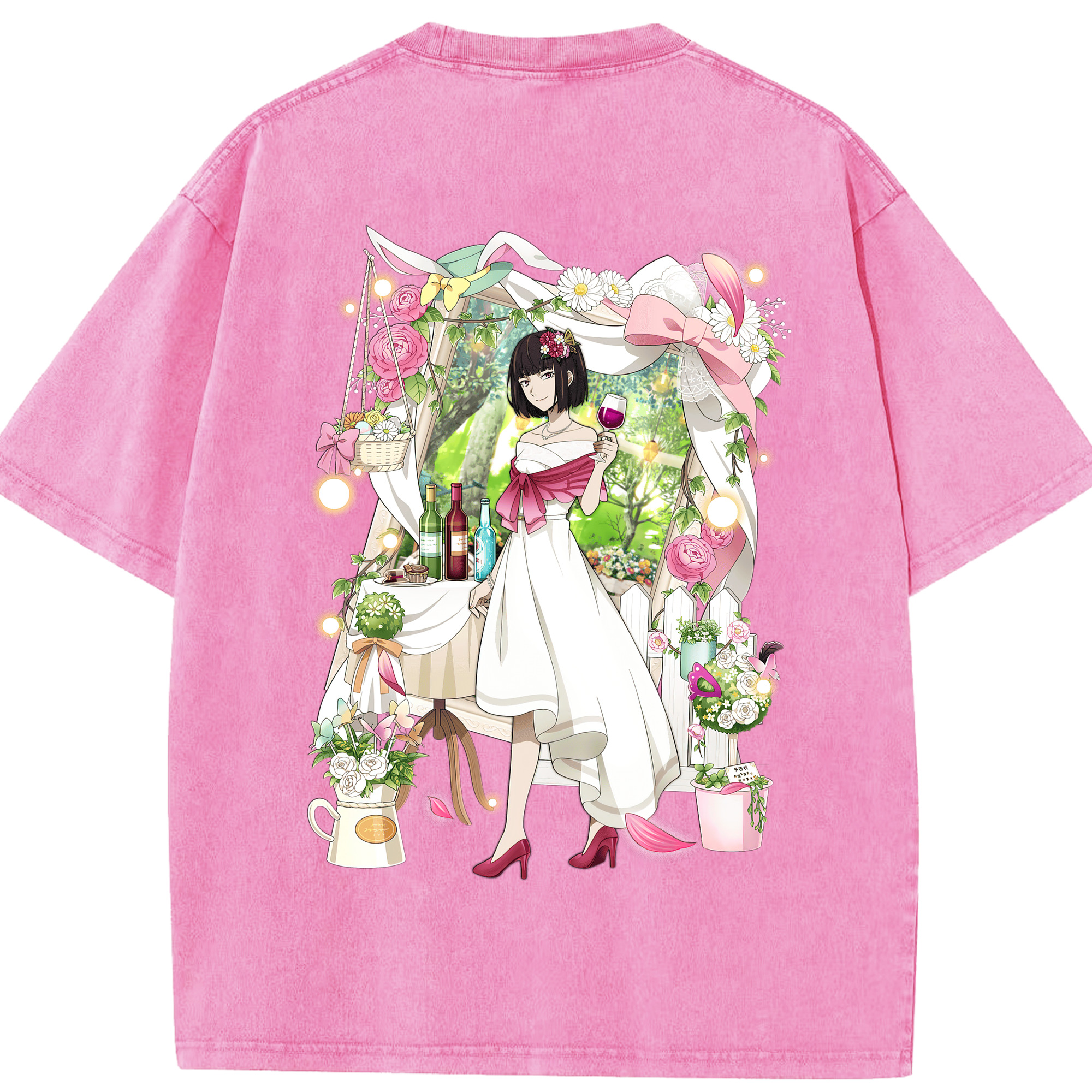 （画像用） 文豪ストレイドッグス Bungo Stray Dogs 綿100% ヴィンテージ風 半袖Tシャツ（背面プリント）